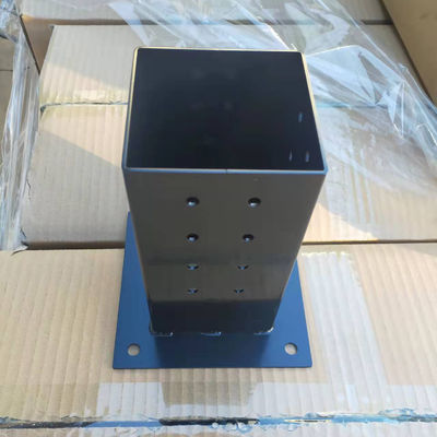 Soportes resistentes de acero al carbono para pérgola 4*4, kits de soportes de esquina para la base de postes